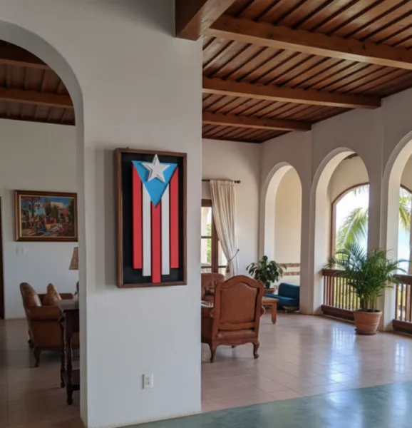 Bandera de PR Tradicional 3D/Leds 24"x14" - Image 4